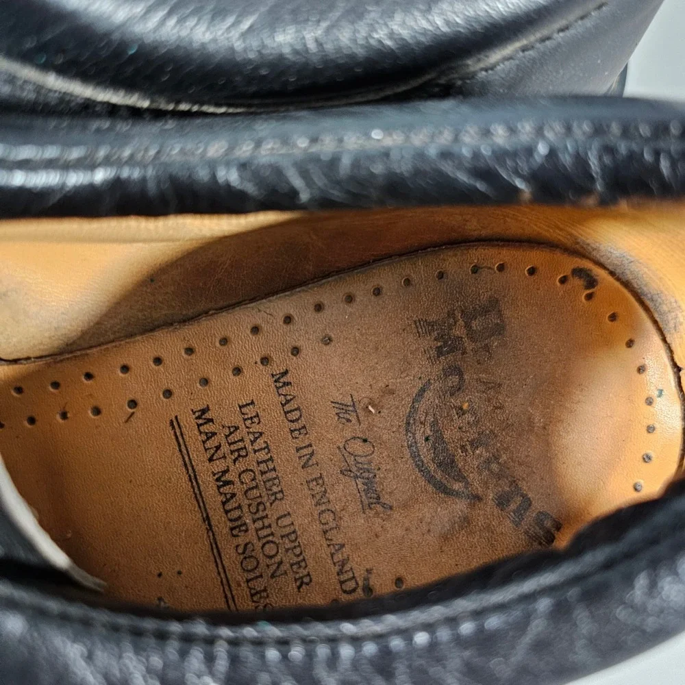 Dr. Martens 8053 Oxford Mens Size 7 Black Leather Made in England Vintage Shoes